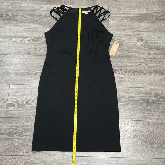 NWT Hope & Harlow Black Sheath Dress Shoulder Criss Cross Strappy Detail 12 - Picture 12 of 16